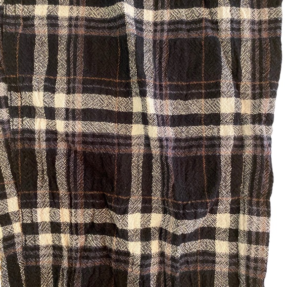 NWT Free People Black Plaid Pants - Picture 4 of 6